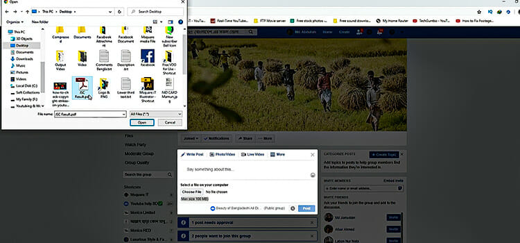 ফেসবুকে কীভাবে পিডিএফ পোস্ট করবেন