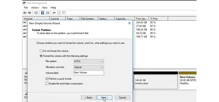 how to allocate unallocated space in windows 10