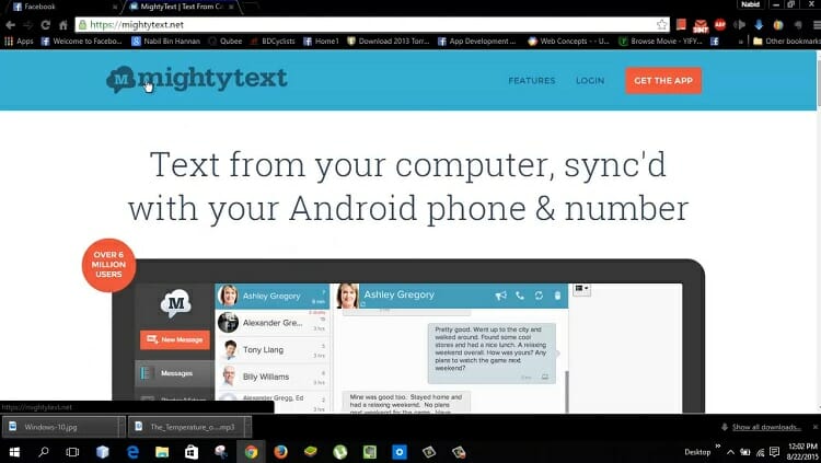 mightytext sms text messaging