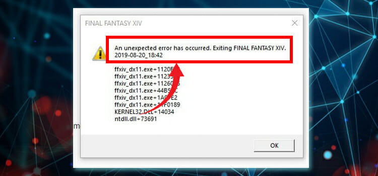 ffxiv an unexpected error has occurred