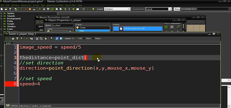 How to Make an Object Move Towards the Mouse in Game Maker