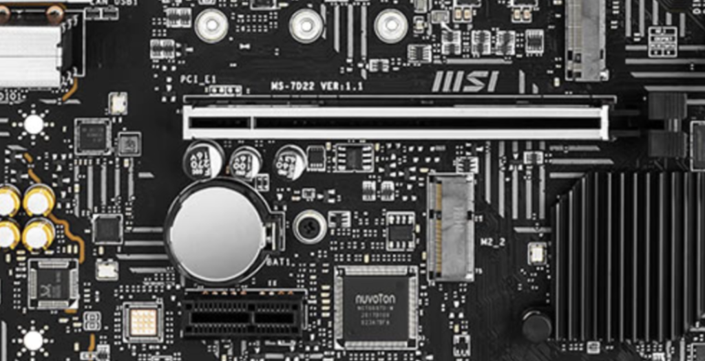 cmos battery on a MSI motherboard